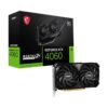 MSI Geforce RTX 4060 Ventus 2X Black 8G Oc 8Gb Gddr6 128-Bit Gaming Graphic Card, pci_e