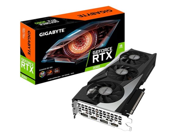 GIGABYTE pci_e_x16 GeForce RTX 3060 Gaming OC 12G (REV2.0) Graphics Card, 3X WINDFORCE Fans, 12GB 192-bit GDDR6