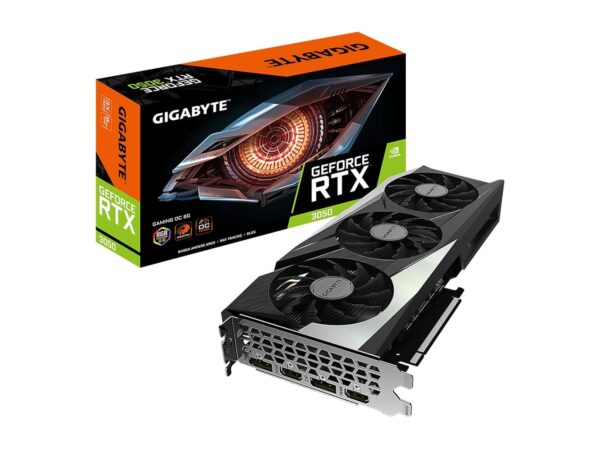 GIGABYTE pci_e_x16 GeForce RTX 3050 Gaming OC 8G Graphics Card, 3X WINDFORCE Fans, 8GB GDDR6 128-bit GDDR6